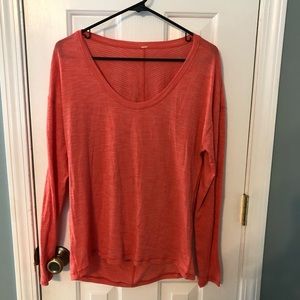 Lululemon coral shadow stripe long sleeve